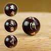 Palo de Rosa de Hoja Pequeña Incrustado con Cuentas de Buda de Plata, Mantra de Seis Caracteres, Loto, Cuatro Bestias, Accesorios de Joyería Taoísta