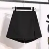 Saia preta em formato A para irmã gordinha 2024 outono nova plus size feminina cintura alta slim Joker shorts saia calça