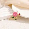 Colar Pulseira Pingente Cruz Colorido Esmalte Flor Acessórios Femininos Nicho Alto Padrão Doze Flores do Zodíaco Acessórios Femininos