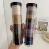 Paquete de 20 Gomas para el Cabello sin Costuras de Alta Elasticidad para Mujer, Sujetadores de Cola de Caballo Duraderos, Negras, Gomas para el Cabello que no Dañan, Bandas de Toalla