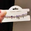 "Coração Borboleta Limão Azul" Pulseira Coração Laço Zircônia Moda Fresca Doce Faixa de Mão Toque de Luxo Leve Joia de Mão