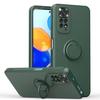 Aplicable Transfronterizo para Funda de Teléfono Redmi Note 11 Versión Internacional Anillo Integrado Color Sólido Imitación Silicona Líquida Dos en Uno