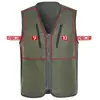 Chaleco sin mangas de punto para hombre de mediana edad, primavera y otoño, cuello en V, multibolsillos, chaleco, ropa para papá, chaleco de pesca para fotografía al aire libre