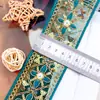 Encaje de organza bordado con lentejuelas de 5.3 cm de ancho, estilo étnico multicolor, material para ropa, zapatos, accesorios, materiales decorativos