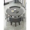 Mesa e Cadeiras Simples Modernas para Negócios e Recepção de Convidados, Mesa Redonda Pequena para Lanchonete de Chá com Leite, Mesa de Jantar