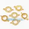 Acessórios de joias DIY anel oco com incrustação de tesouro microincrustado anel de pão mão de Buda flor de sorvete pulseira de mão