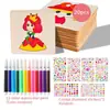 Juego de Plantillas de Pintura de Madera para Niños, Estudiantes de Primaria y Niños Pequeños, Plantilla Educativa Hueca para Dibujar para Niños y Niñas, Herramientas de Dibujo