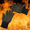 Comércio exterior aramid 500 800 graus forno de churrasco luvas de alta temperatura isolamento térmico anti-queimadura Micro-ondas Luvas de Churrasco pronta entrega