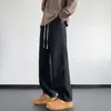 Verão do Sudeste Asiático Finos Marca da Moda Retro Americana Jeans de Perna Reta Sul-Americano para Homens com Cordão e Design Casual Larga e Fluido