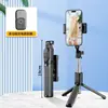 Bastão de Selfie Bluetooth para Celular U6 1,3m Aço Inoxidável Suporte para Transmissão ao Vivo Tiktok 1.7 Controle Remoto Magnético Tripé Telescópico