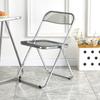 Silla Ins Maquillaje Silla de Ocio Portátil Silla Plegable para el Hogar Silla de Comedor Acrílica Silla Transparente Plegable