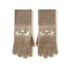 Luvas de Cashmere para Tela de Toque para o Inverno, Luvas Unissex de Lã de Cashmere, Luvas de Ciclismo e Outdoor de Cinco Dedos, Quentes e Resistentes ao Frio