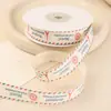 Cinta de Algodón Tejida con Letras Retro para Empaque de Caja de Regalo para Pastel de Cumpleaños Banda para Atar Lazo Decorativo de Recuerdo Hecho a Mano Cinta Tejida