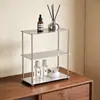 Estante de acero inoxidable para tazas de agua transfronterizo, estante de escritorio para tazas de agua, organizador multicapa de estilo industrial para encimera de baño