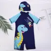 Roupa de banho infantil coreana desenho animado peça única proteção solar meninos tamanho pequeno e médio calção de natação para bebê maiô de mergulho fontes termais