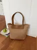 Bolso de Paja Tejido Hecho a Mano Nuevo Primavera/Verano, Bolso de Mano Versátil para la Playa, Marco de Paja Original de Alta Gama de Boutique