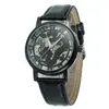 Reloj Forsining Dragón para Hombre Moda Casual Hueco Patrón de Dragón Mecánico Manual Reloj al por Mayor Caja Plateada Esfera Negra