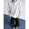 Directo del fabricante, camiseta de verano para hombre de manga corta ajustada, polo básico nuevo de color liso y peso pesado