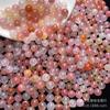 Cuentas redondas de ágata de fuente de sal de 6 mm, cuentas sueltas hechas a mano, pulsera de cristal tejida con cuentas, collar, material de joyería con cuentas