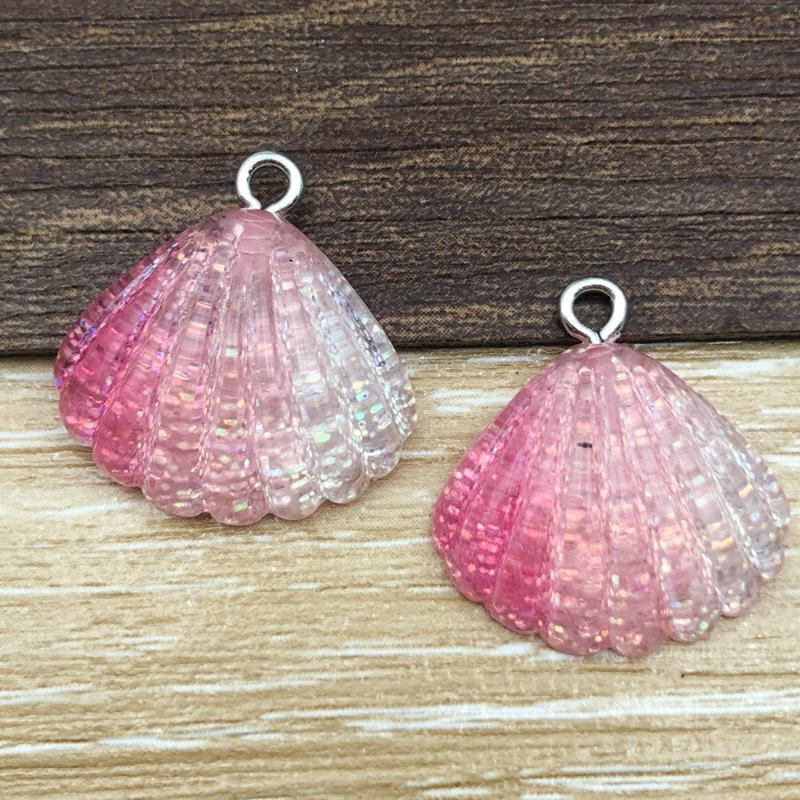 17049-粉色渐变树脂贝壳20x22-1.2g-0.28平