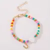 Pulseiras Coloridas de Miçangas de Arroz, Conchas, Corações de Amor, Letras em Inglês, Joias de Nicho de Alta Qualidade para Atacado