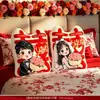 Muñecos para la cama de bodas, un nuevo juego de decoraciones para el dormitorio nupcial, muñecos de boda, figuritas para la cama de bodas y almohadas