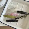 Grampo de Mola de Acetato de Alta Qualidade Estilo Coreano para Rabo de Cavalo Meio Preso Grampo de Cabelo Presilha Baixa Presilha Lateral Simples de Folha