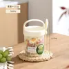 Taza de ensalada transfronteriza portátil para desayuno con tenedor taza de leche taza de avena taza de fruta picnic taza de yogur de doble capa