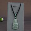 Colgante de jade verde natural para el cuello, collar con cordón, colgante de cuerda, colgante de jade ajustable, colgante de jade, jade