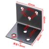 Ángulo de hierro en L de ángulo grande de color engrosado código 90 grados conector fijo de armario de gabinete de ángulo recto refuerzo de muebles ángulo de hierro