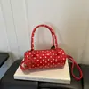 2026 Nuevo Bolso de Mano de Gran Capacidad de Lunares, Bolso Cruzado, Moderno, Sencillo, Tendencia de Nicho, Bolso Cruzado de Cilindro