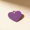 Colgante de Corazón Pintado de Colores Color Caramelo Dopamina Lindo Femenino DIY Accesorios de Joyería Dijes para Bolsos