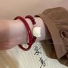 Otoño Nuevo lindo gatito cinabrio pulsera de cuentas niñas nicho temperamento pulsera china retro versátil celebridad de internet