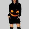 Moletom de Comprimento Médio Europeu e Americano Plus Size Feminino Cosplay Mercadoria de Filme Moletom de Abóbora Moletom 3D Halloween Feminino