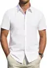Comercio Exterior Transfronterizo Estilo Nuevo de Verano para Hombre Camisa de Manga Corta de Color Sólido Cardigan de Moda Camisa Casual Camisa Formal de Negocios Venta al por Mayor