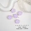 Brincos de Miçangas Acrílicas Coloridas com Laço e Flor para Menina Fofa, Pulseira de Corrente para Celular, Pingente DIY