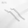 Punto de Venta al por Mayor Cadena de Extensión de Acero de Titanio que No se Desvanece con Hebilla Hilo para Joyería Hecha a Mano DIY Accesorios para Pulsera de Perlas Collar