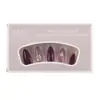 Uñas Postizas Estilo Ins, Ojo de Gato Morado Rosa, Arte de Uñas con Diamante Grande, Pegatinas para Uñas, Uñas Postizas Brillantes con Forma de Almendra, En Stock