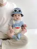 Ropa para Bebé, Mono de Algodón Delgado de Verano para Niños, Mono Falso de Dos Piezas con Tiburón para Usar al Aire Libre