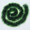 Cintas Decorativas Transfronterizas para Navidad, Verde Oscuro con Bordes Blancos, Lentejuelas, Hojas de Pino, Día Nacional, Serpentinas para Fiesta de Halloween