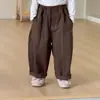 Pantalones anchos para niños, corte holgado, para niñas y niños, colección otoño/invierno 2026, estilo nuevo, casual, gruesos, pantalones largos para bebés