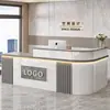 Recepción Frontal de Empresa Taichung Estilo Chino Barra de Esquina Mostrador de Caja Tienda de Ropa Mostrador Comercial Escritorio Simple Moderno