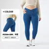 Pantalones de Yoga de Mezclilla Transfronterizos Europeos y Americanos para Mujer Tallas Grandes, Extra Grandes, Cintura Cruzada, Adelgazantes, Ajustados, Alta Elasticidad, Pantalones Casuales para Fitness