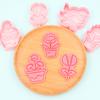 Moldes para Galletas Serie Plantas Carnívoras, Moldes para Galletas de Dibujos Animados 3D de Planta Carnívora, Galletas Impresas de Simulación de Arcilla DIY