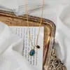 Collar de corazón de moda popular transfronterizo, colgante de cola de pez chapado en oro de acero inoxidable, accesorios de alta gama europeos y americanos, cadena para la clavícula para mujer
