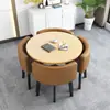 Mesa de Recepção Simples e Combinação de Cadeiras Mesa de Negociação Recepção de Loja Comercial Mesa e Cadeira Mesa Redonda Pequena para Lazer de Escritório