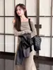 Conjunto de Otoño: un Conjunto Completo de Vestidos de Punto de Hombro Único de Gama Alta para Mujer en Otoño 2024 Nuevas Faldas Largas Ajustadas