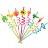 Nueva paja de playa colorida de verano para la playa, tubo espiral creativo, suministros para fiestas, regalo, decoración de paja