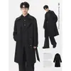 Casaco Trench Coat Popular Masculino, Casaco Masculino de Comprimento Médio, Jaqueta Longa Nova, Nova Roupa de Exterior Masculina de Primavera Tamanho Grande