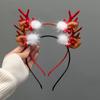 Accesorios Navideños para el Cabello de Bosque Relleno, Lindas Horquillas de Astas de Alce, Diademas, Horquillas para el Día del Niño, Flequillo, Adornos para la Cabeza de Mujer